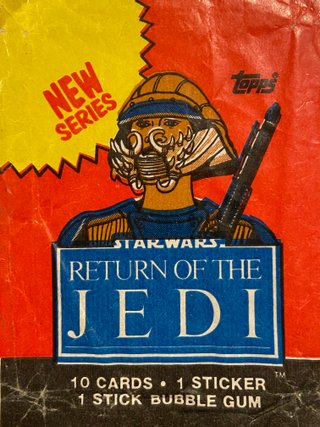 3 Envoltorios Star Wars Retorno Jedi Topps Vintage