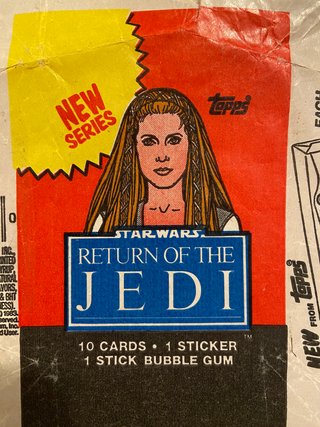 3 Envoltorios Star Wars Retorno Jedi Topps Vintage