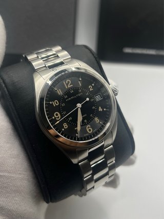 Hamilton Khaki Negro Acero Inoxidable