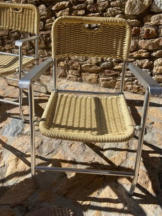 4 Sillas Plegables Camping resistentes.