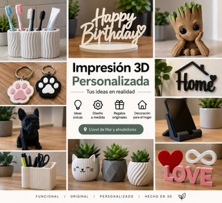 Impresión 3D personalizada-Regalos y accesorios