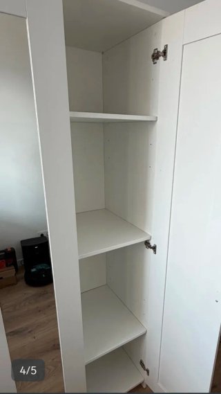 Armario Blanco Ikea Brimnes con Espejo y 3 puertas