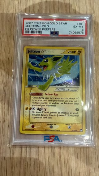 Jolteon Gold Star PSA 6 Pokémon Carta