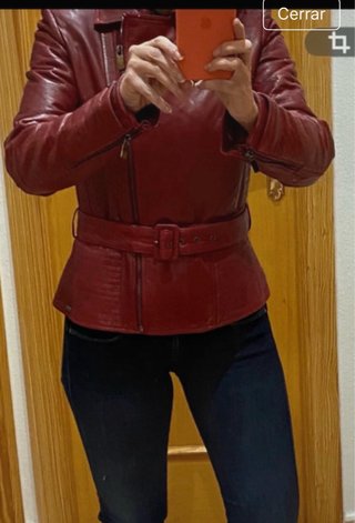 Chaqueta Salsa Polipiel Granate Talla M