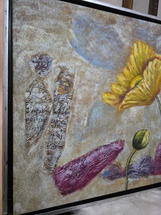 Quadro con cornice floreale