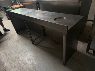 Mesa de trabajo acero inox 215x55x85