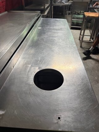 Mesa de trabajo acero inox 215x55x85