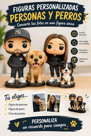 Figuras personalizadas personas y perros