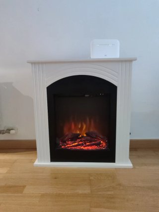 Chimenea Eléctrica Decorativa Blanca