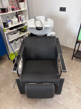 Lavacabezas profesional negro y blanco