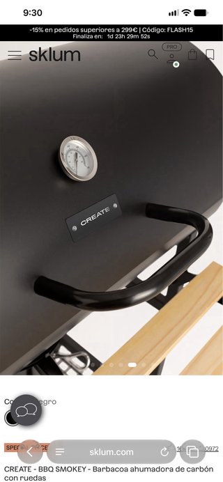 Barbacoa Create BBQ Smokey con ruedas