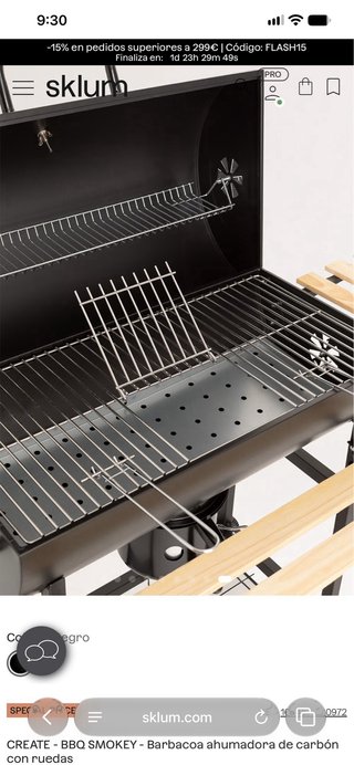 Barbacoa Create BBQ Smokey con ruedas