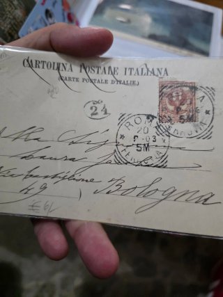 Cartolina Roma Giardino Vaticano 1903