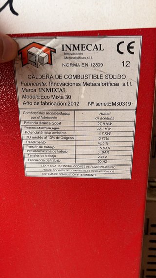 Caldera Inmecal 30 Ecomixta