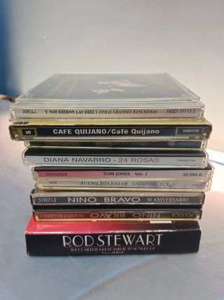 8 CDs Música: Rod Stewart, Céline Dion, Nino Bravo
