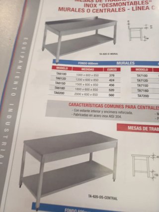 Mobiliario Acero Inox - Pida Presupuesto