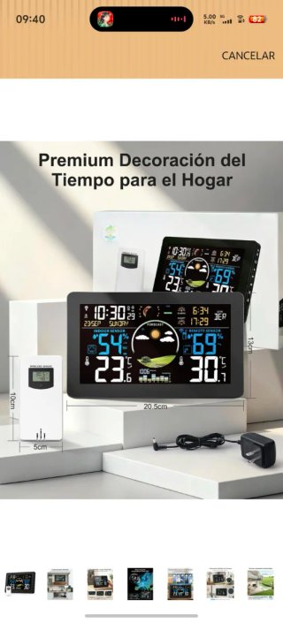 Estación Meteorológica Inalámbrica con Sensor