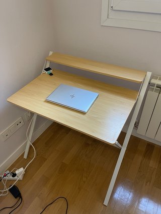 Mesa escritorio plegable madera y metal