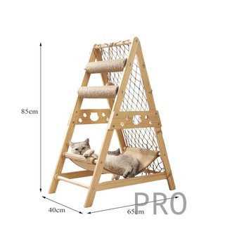 Torre de madera para gatos