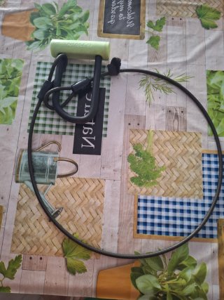 Candado U + Cable Acero 1.5m
