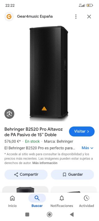 Altavoz Behringer Negro