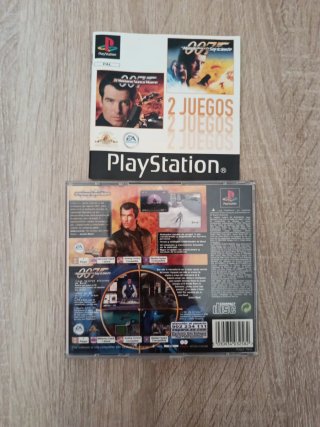 007 2 Juegos PS1 completo (tapa rota)