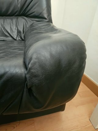 Sofá Polipiel Negro