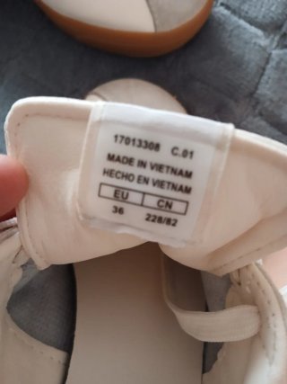 Zapatillas Mango Talla 36 Mujer Beige/Blanco