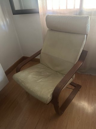 GRATIS Sillón reclinable de cuero beige