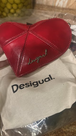 Bolsito -?Monedero colgante  Corazón Desigual Rojo