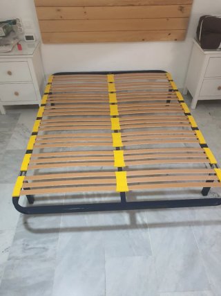 Somier 135cm Metal y Madera