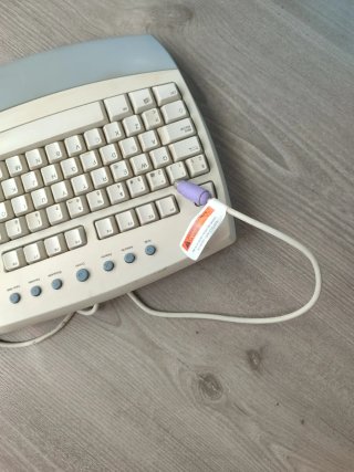 Teclado Microsoft Ergonómico Beige/Azul