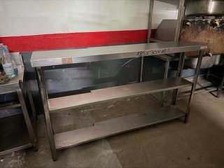Estanteria acero inox 185x30x110