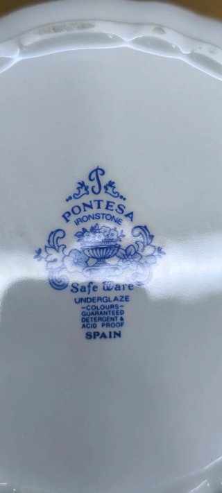 Sopera Tazas y plato Pontesa porcelana azul