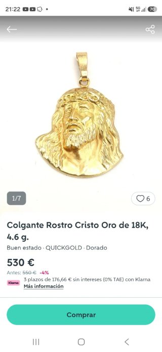 Cadena Oro 18k Colgante Cristo