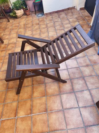 Conjunto jardín: banco, 2 sillones y mesa