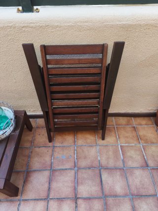 Conjunto jardín: banco, 2 sillones y mesa
