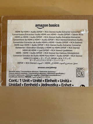 Amazon Basics Convertidor HDMI Audio 4Kx2K