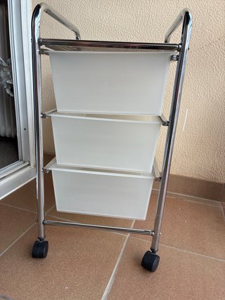 Cajonera auxiliar metal y plástico