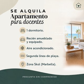 Apartamento en alquiler para docentes
