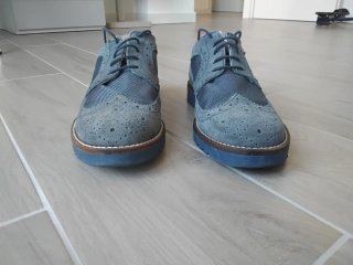 Scarpe uomo eleganti blu/grigie Tg 39