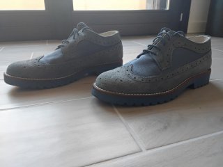 Scarpe uomo eleganti blu/grigie Tg 39