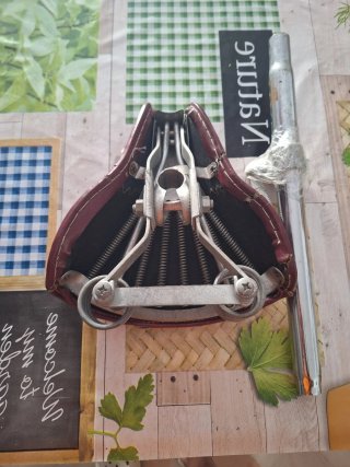 Sillín Torrot Vintage + tija + cuello y cierre .