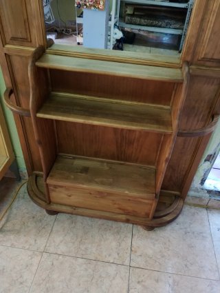 Mueble recibidor perchero de madera