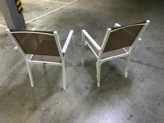 Conjunto 2 sillones terraza aluminio y textilene