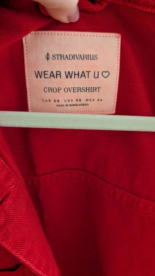 Chaqueta Stradivarius Roja Talla XS