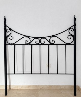 Cabecero forja negra cama matrimonio