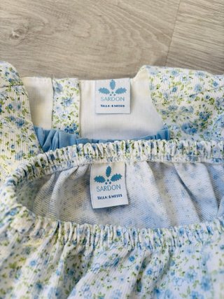 Vestido y braguita floral bebé
