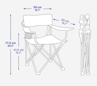 Pack 2 Sillas Plegables Camping con reposabrazos