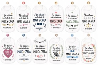 Detalle boda, babero personalizado